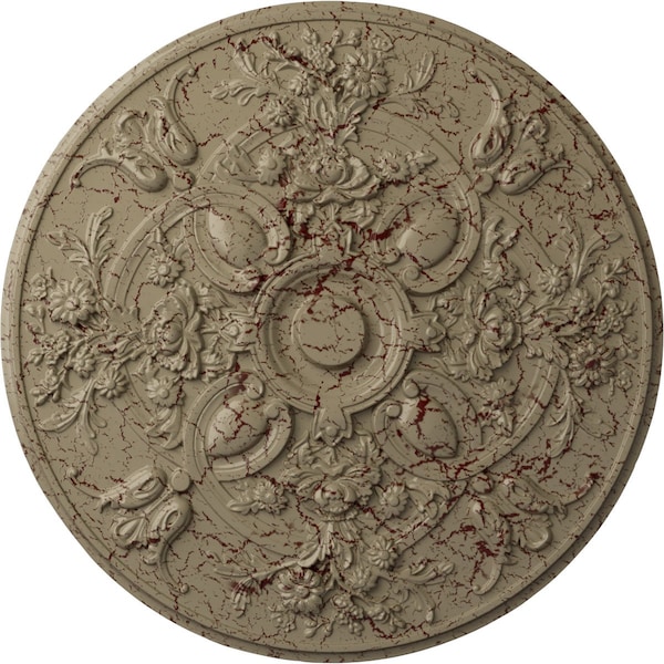 Ekena Millwork Baile Ceiling Medallion (Fits Canopies up to 6"), 31 1/4"OD x 2 1/4"P, Gobi Desert Crackle CM31BAGDC - main